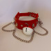 Heavy Red Bell Collar