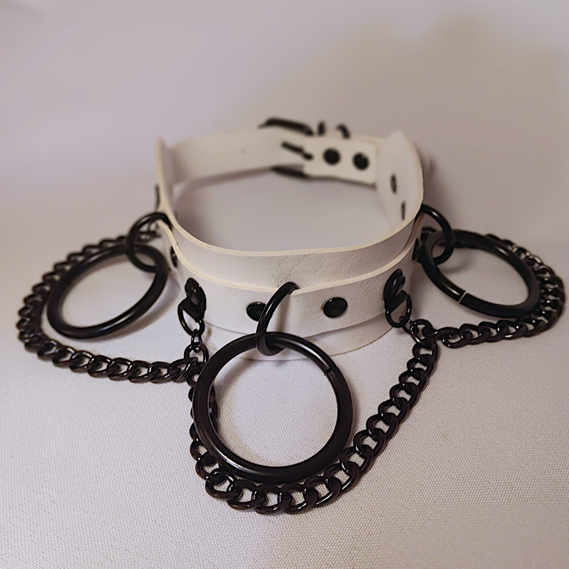 Heavy Black White Anime Collar