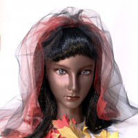 Unisex Harlequinn Goth Veil